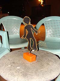 Orange dancing girl centerpiece